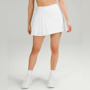 Lululemon Asymmetrical Pleated Tennis Skirt, Size 10, White